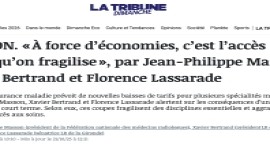 « À force d’économies, c’est l’accès aux soins qu’on fragilise » — une tribune cosignée par le SDBIO à lire dans La Tribune.